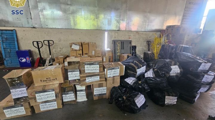 Aseguran más de 1.7 millones de pesos en cigarros chinos en la Central de Abasto Iztapalapa