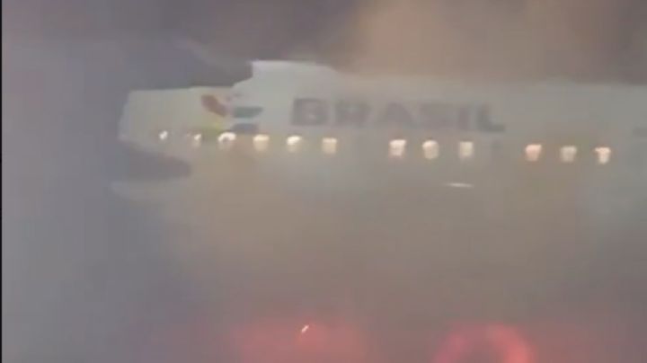 Videos del impresionante incendio de avión de Latam en Brasil y el desalojo de pasajeros