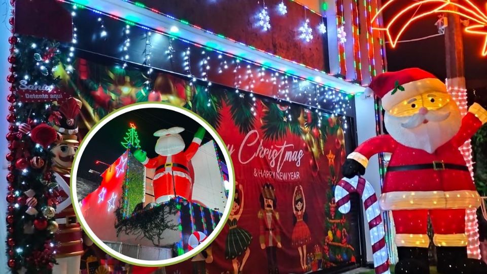 Se ilumina cada año en el puerto.