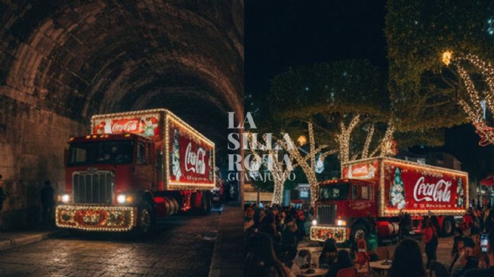 Así se vería la Caravana Coca Coca Cola pasando por el centro histórico de Guanajuato