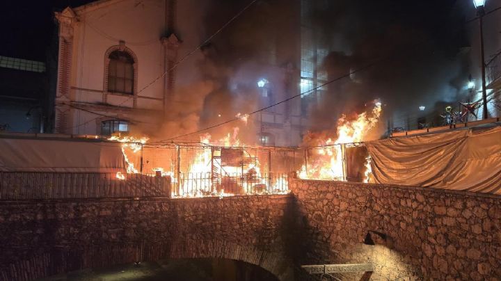 Incendio consume 15 puestos en Mercado Hidalgo de Guanajuato | VIDEO