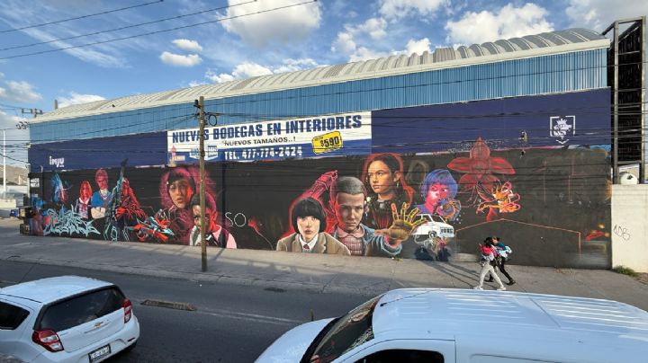 Así luce el mural de Stranger Things que le está dando color al bulevar Hidalgo en León