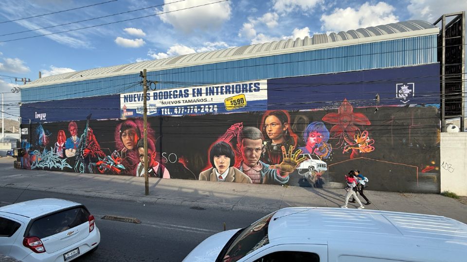 Mural de Stranger Things en León Guanajuato