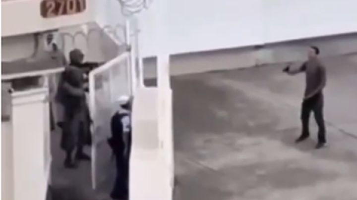 VIDEO: civil amenaza a marinos con arma de fuego, es neutralizado