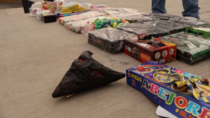 Aseguran en Pachuca cohetones Hulk y Cara de Diablo, de los más peligrosos