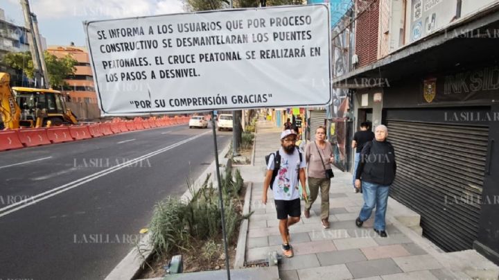 Tlalpan: retiran puentes peatonales que comunican a colonias Obrera y Tránsito