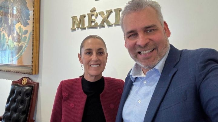 Sheinbaum y gobernador de Michoacán se reúnen y pasan por alto coche bomba