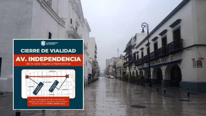 Cierre vial por Inauguración de obras del Centro Histórico del puerto de Veracruz luego de 9 meses