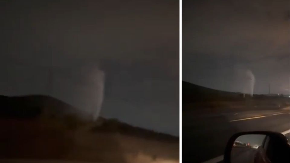 El chorro alcanza los 7 metros de altura, hay movilización del cuerpo de emergencias y la carretera se encuentra cerrada