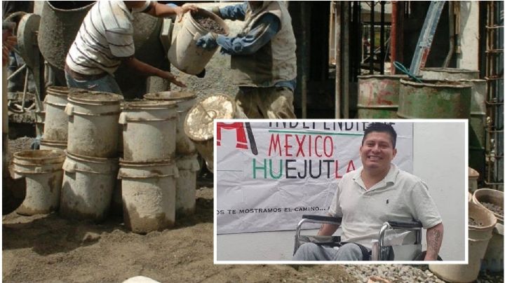 Berly era albañil en Huejutla, tras un accidente quedó en silla de ruedas y ahora busca empleo