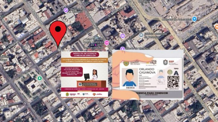 Esta es la dirección donde reubicaron los 2 módulos de licencias en el puerto de Veracruz