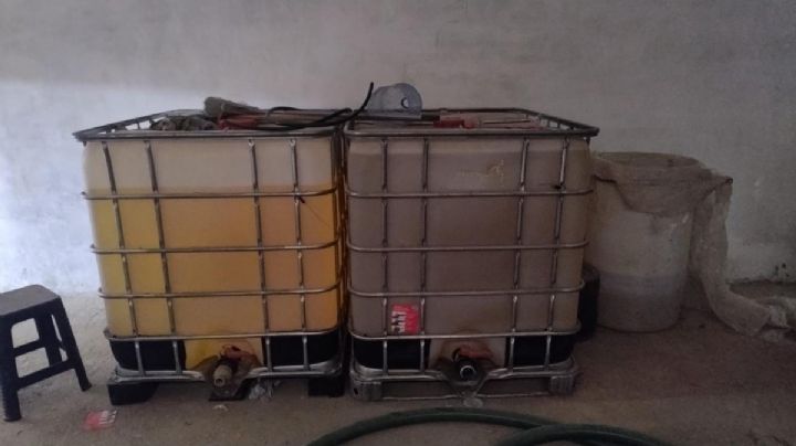 Aseguran taller mecánico donde almacenaban huachicol en Huichapan
