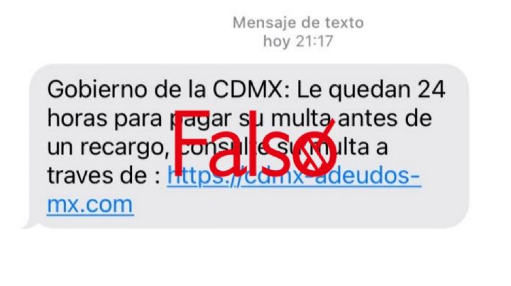 Alertan por mensaje de texto FALSO del Gobierno de CDMX; piden pago de multas en 24 horas