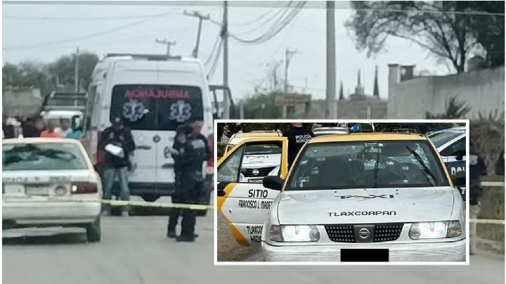 Balacera en Tlaxcoapan deja tres personas muertas en un taxi; esto se sabe