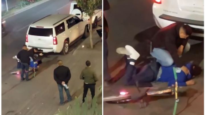 Video muestra cómo escolta somete brutalmente a joven por reclamar obstrucción de ciclovía