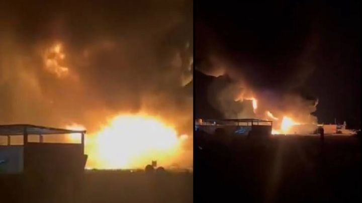 Se incendia presunta bodega de huachicol en Hidalgo