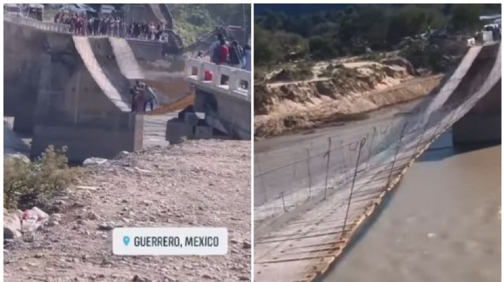 Los puentes colgantes de Guerrero: videos exhiben la peligrosa ruta que enfrenta la población