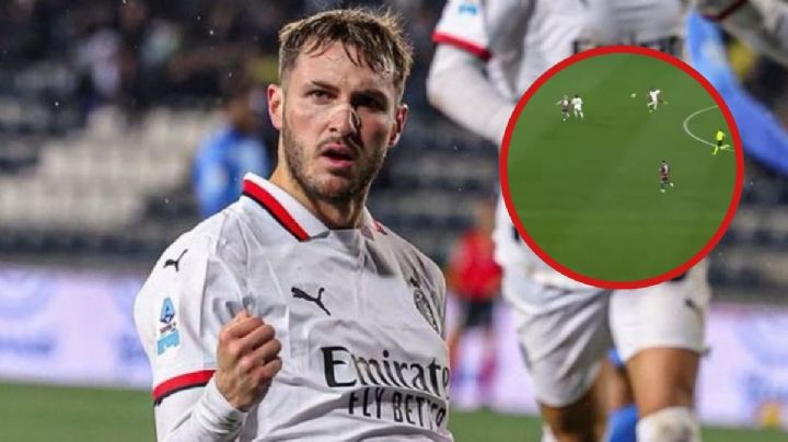 La increíble asistencia de Santi Giménez, el Milan festeja