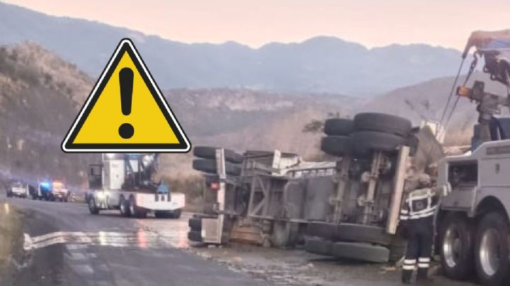 VIDEO: Vuelca pipa con aceite en autopista Orizaba - Puebla; no hay paso vehicular