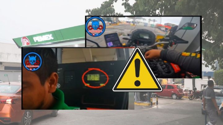 Esta gasolinera de Boca del Río no da los litros completos, exhibe motociclista