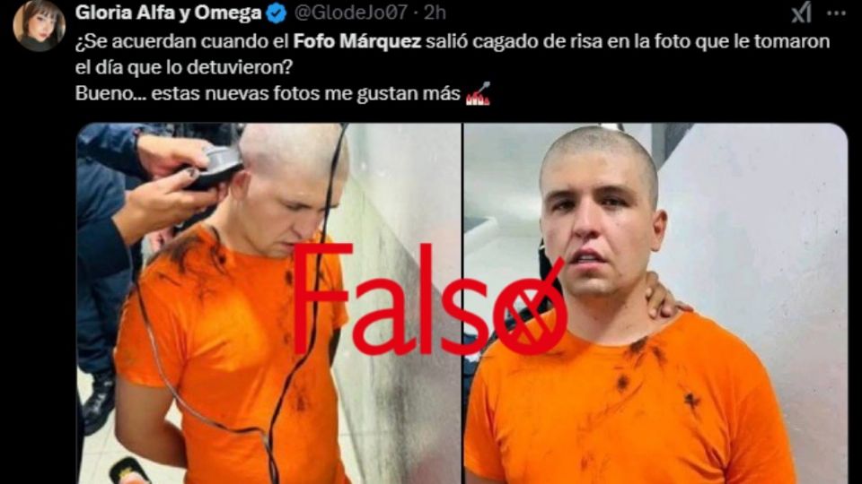 Las imágenes que circularon en redes sociales del 'Fofo' Márquez rapado