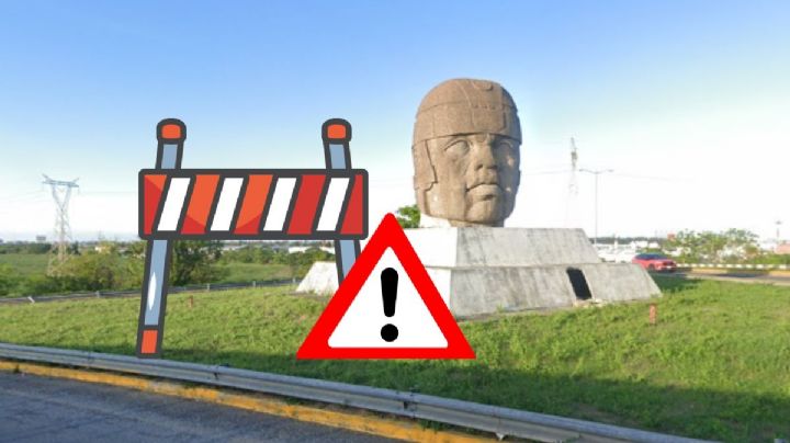 Estos días habrá cierre vial en puente de la Cabeza Olmeca de Veracruz