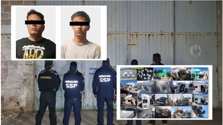 Hombres revelan por error bodega de desguace de tráileres robados en Hidalgo