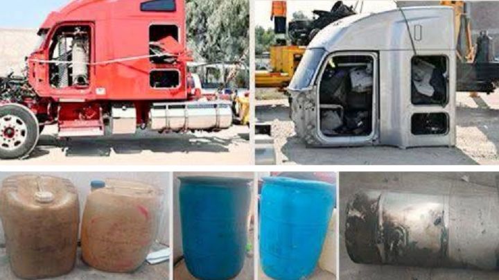 Desmantelan en Tizayuca bodega con tractocamiones robados y huachicol