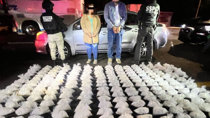 Aseguran 100 kilos de metanfetamina en la carretera México-Nogales