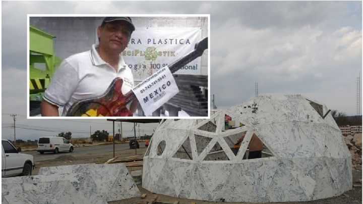 Hidalguense recicla bolsas desechables y plástico para hacer domos y adornos de casa