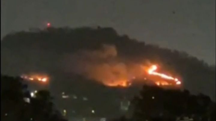 Se incendia Cerro de la Estrella en Iztapalapa