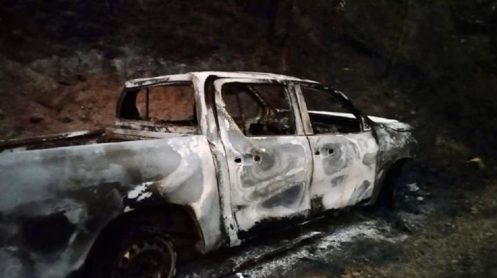 Incendio forestal en Nicolás Flores: Fuego alcanza a camioneta de brigadistas