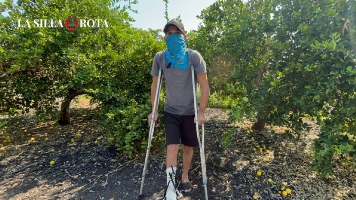 Mauricio salió a cortar limón en Michoacán y una mina casi le destruye el pie