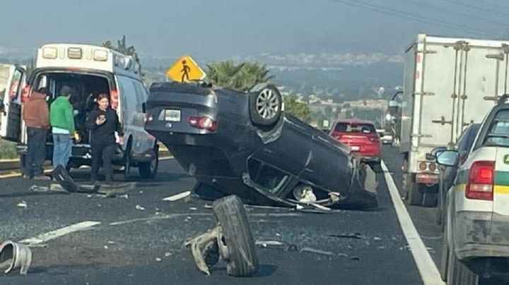 Accidente en la Pachuca-Tulancingo: Al menos 4 lesionados y 3 vehículos volcados