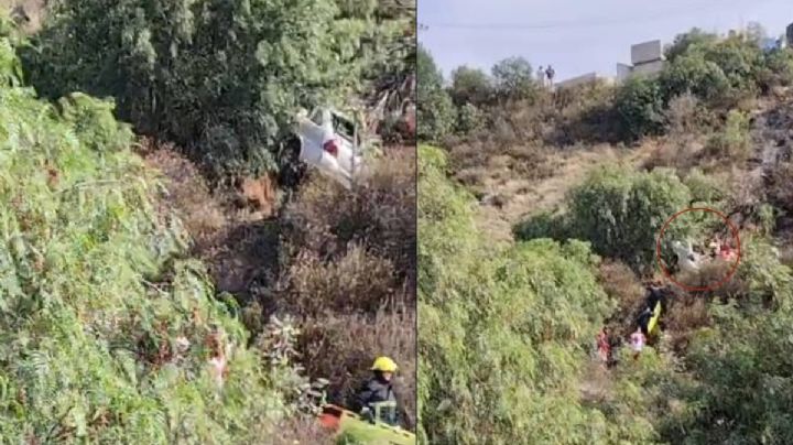 Auto con 4 mujeres y una bebé cae a barranco en el Corredor de la Montaña