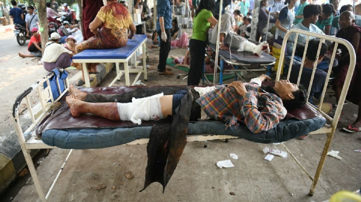 El drama y dolor tras el terremoto de Myanmar en fotografías