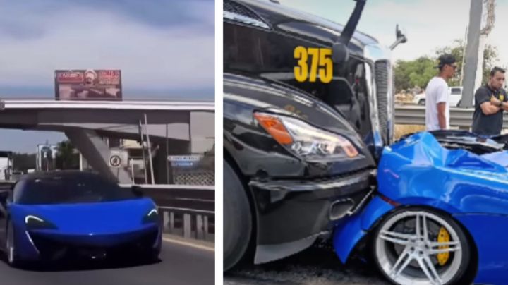 Choque millonario: un McLaren de 3.5 millones es impactado por tráiler en Guanajuato