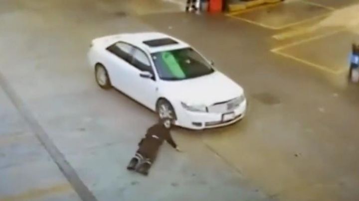 Captan en video a automovilista que arrolló a empleada de Pemex en Puebla