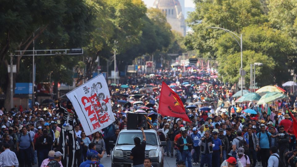 Marcha de la CNTE este viernes 7 de marzo en CDMX