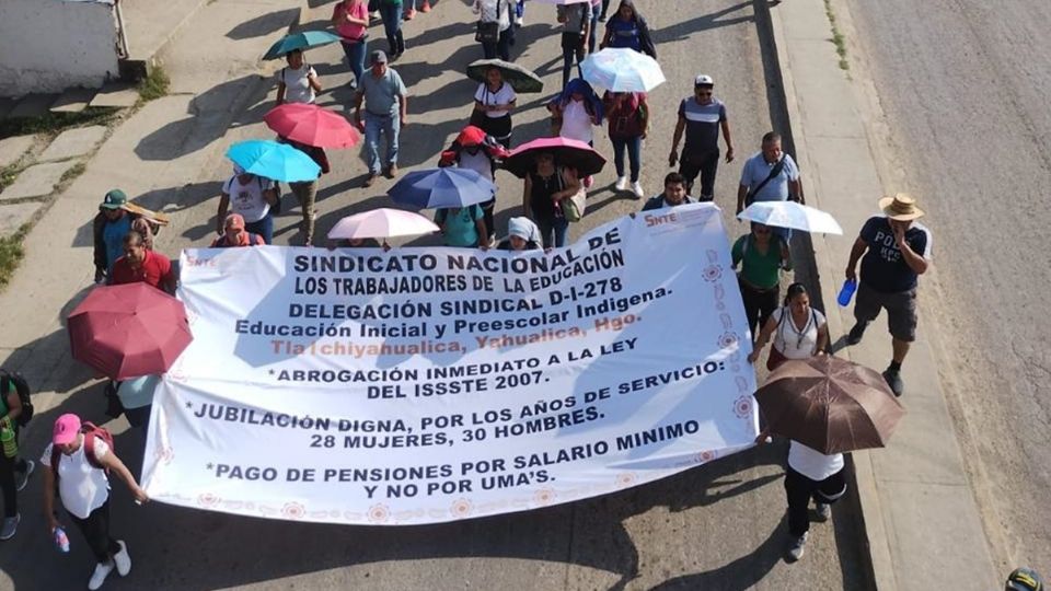 En la marcha participaron varias delegaciones sindicales