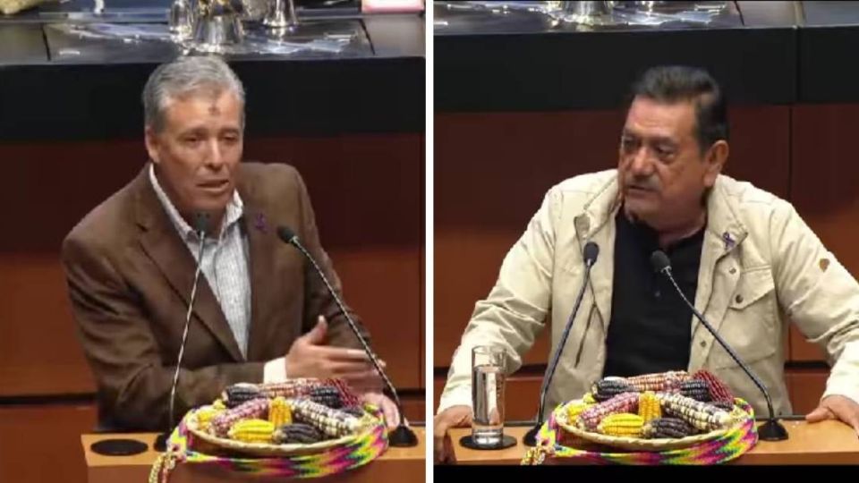 Los senadores Miguel Márquez y Félix Salgado Macedonio.