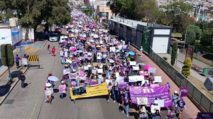 Así se vivió la marcha conmemorativa del 8M en Pachuca, más de 7 mil mujeres