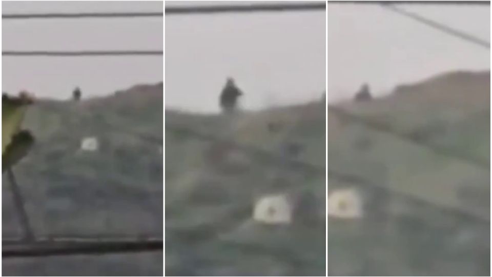 El video fue captado desde la distancia, por lo que muchos detalles se perdieron