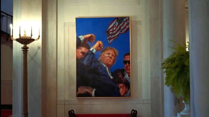 Así es la nueva obra de arte de Trump en la Casa Blanca