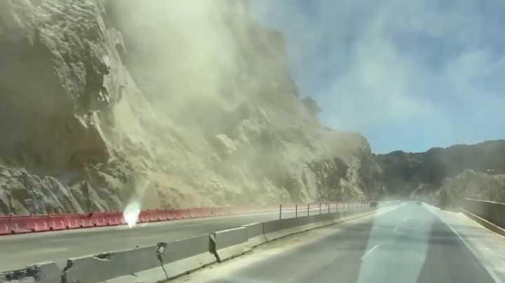 Captan otro deslave en la carretera Real del Monte-Huasca; ya van tres | VIDEO