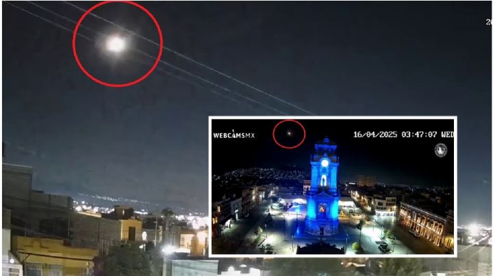 Meteoro ilumina el cielo de Pachuca y deja escena de postal en El Reloj | VIDEO