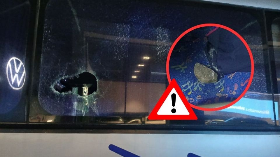 Esto sabemos del intento de asalto a autobús Plateados en Ixtac; delincuentes lanzaron piedras