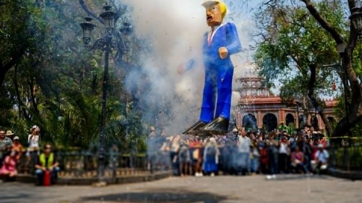 Queman Judas de Donald Trump en CDMX