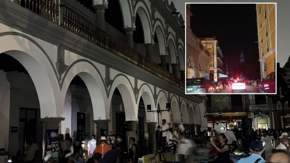 Se quedan a oscuras Los Portales de Veracruz en plenas vacaciones de Semana Santa