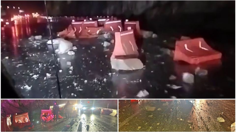 La caída de toneladas de piedra y tierra fue registrada ya por la noche de este sábado 19 de abril